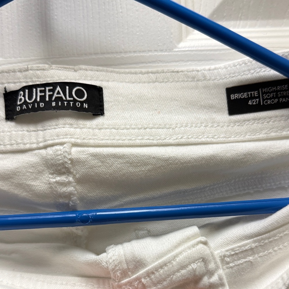 Buffalo David Bitton White Crop Pants